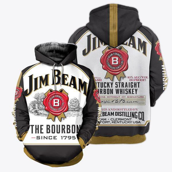 Buildercar - Vintage Jim Beam Hoodie, Gift For Fan 3d All Over Print Shirt Hoodie