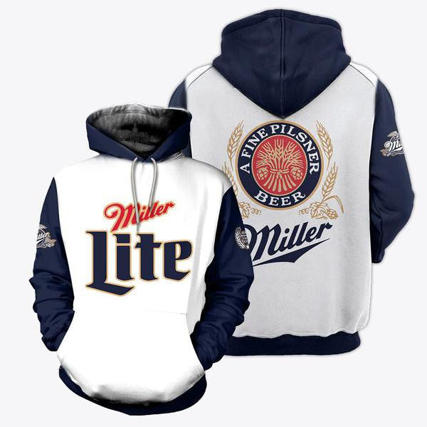 Buildercar - Vintage Miller Lite Beer Hoodie, Gift For Fan 3d All Over Print Shirt Hoodie 2321