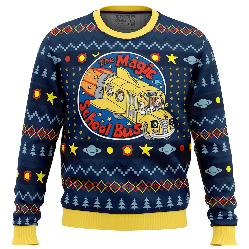 Buildercar - Wahoo The Magic School Bus Ugly Christmas Sweater