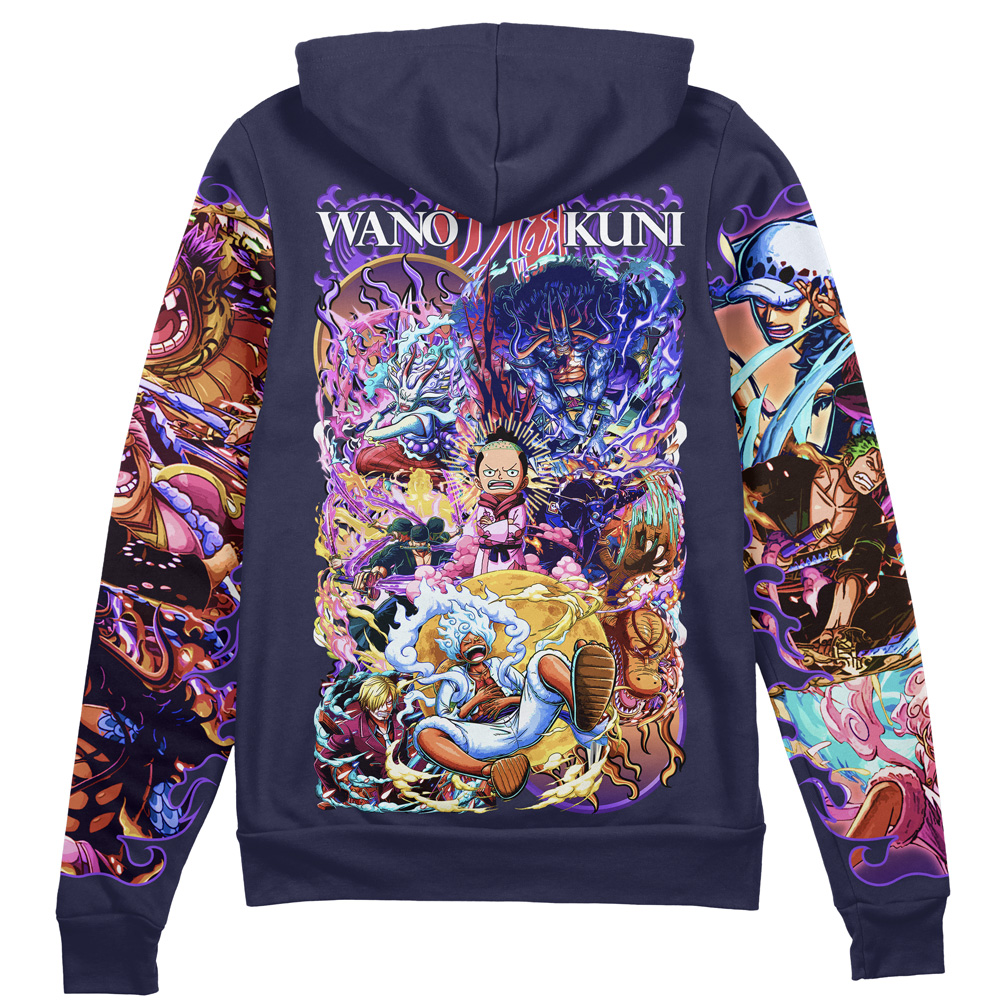 Buildercar - Wano Kuni One Piece Streetwear Zip Hoodie Jacket