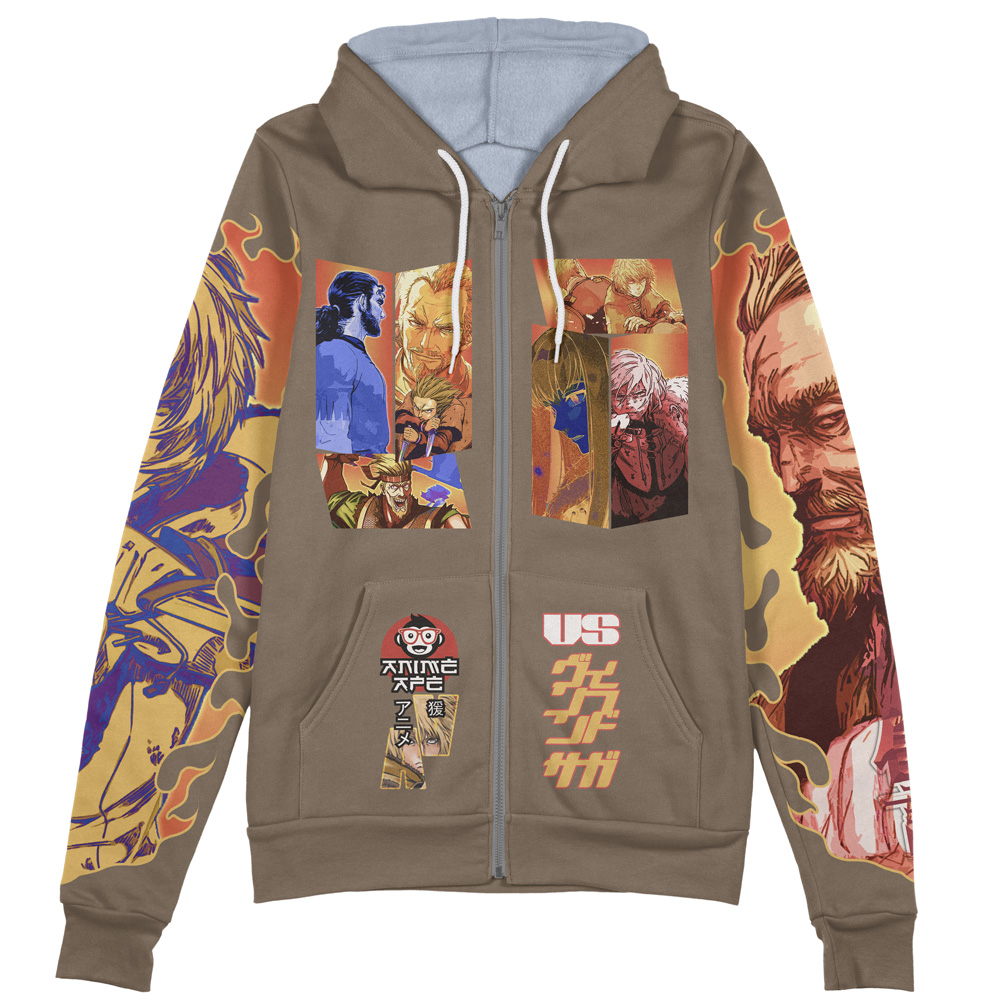 Buildercar - War Arc Vinland Saga Streetwear Zip Hoodie Jacket - Image 2