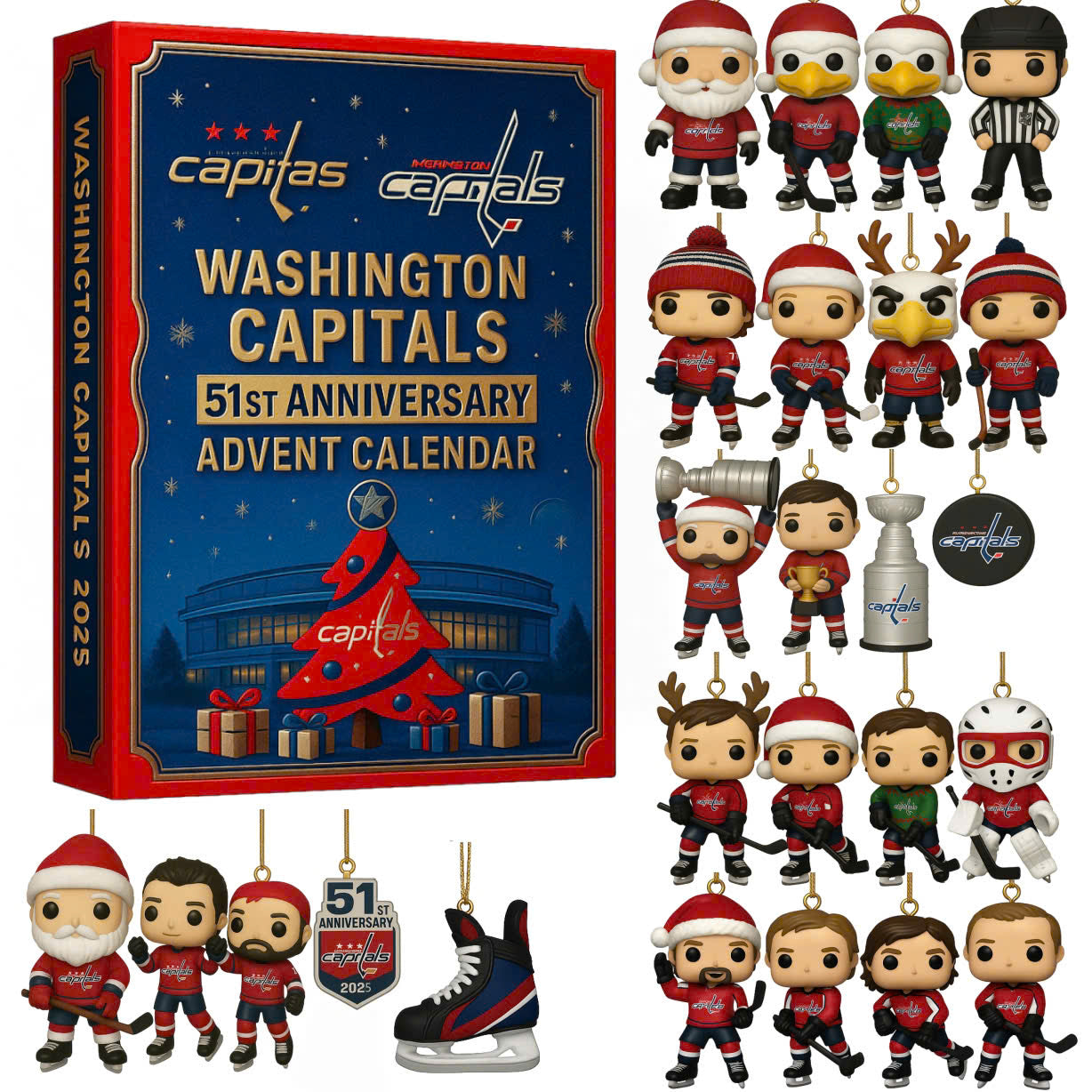 Buildercar - Washington Capitals 51st Anniversary Advent Calendar 2025 -2D Acrylic