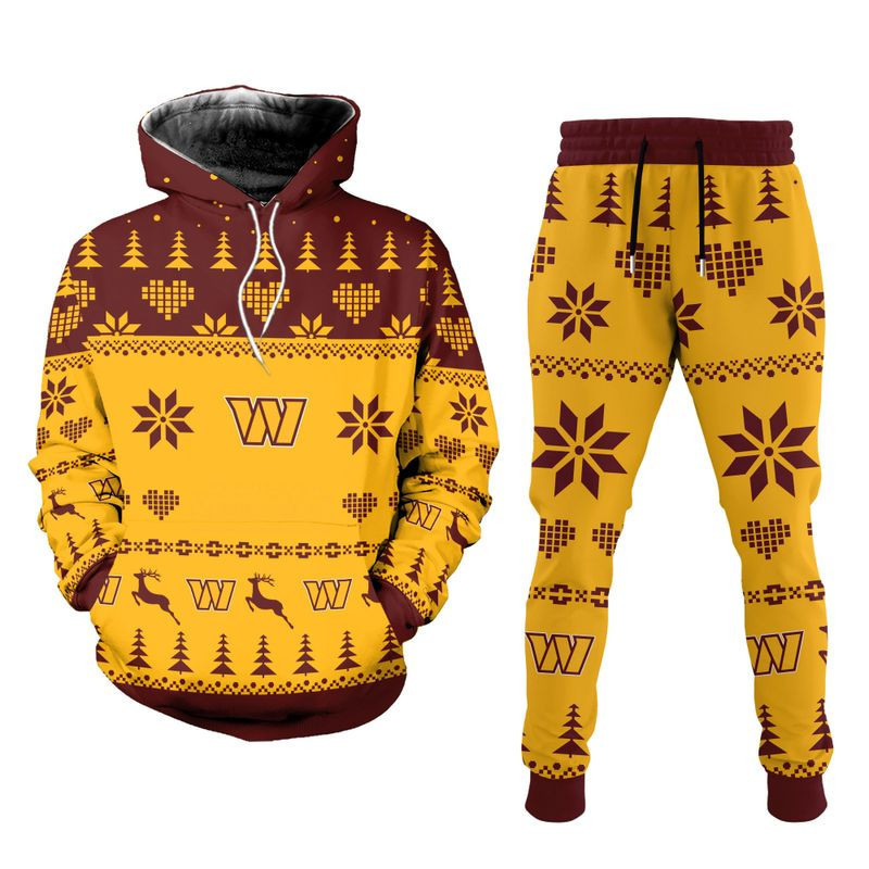 Buildercar - Washington Commanders Christmas Patterns Hoodie & Jogger 