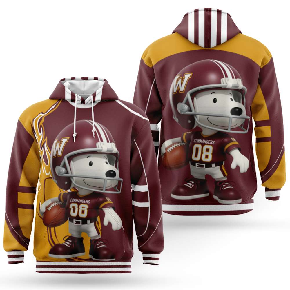 Buildercar - Washington Commanders Premium NFL x Snoopy Hoodie