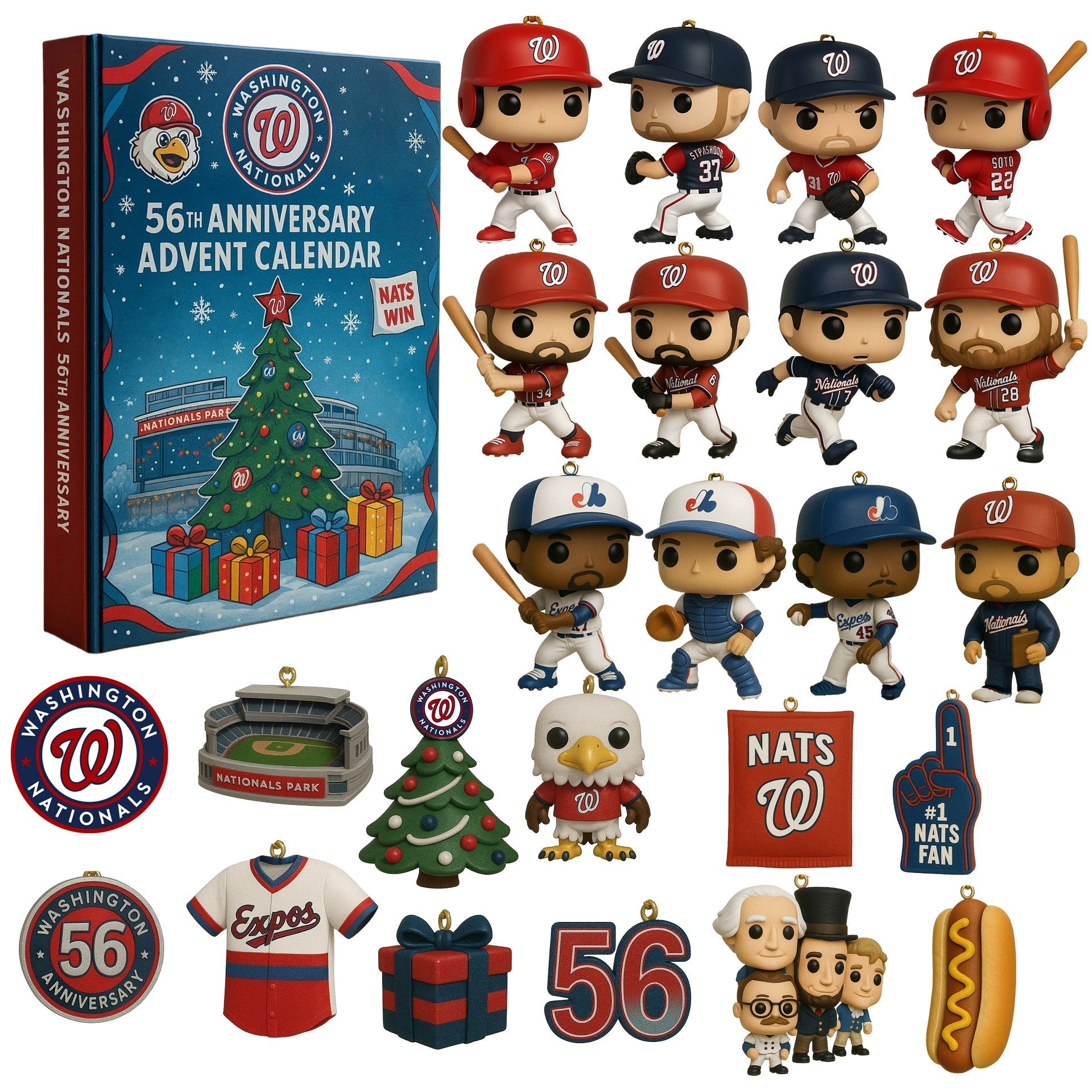 Buildercar - Washington Nationals Advent Calendar 2025 56TH ANNIVERSARY -2D Acrylic