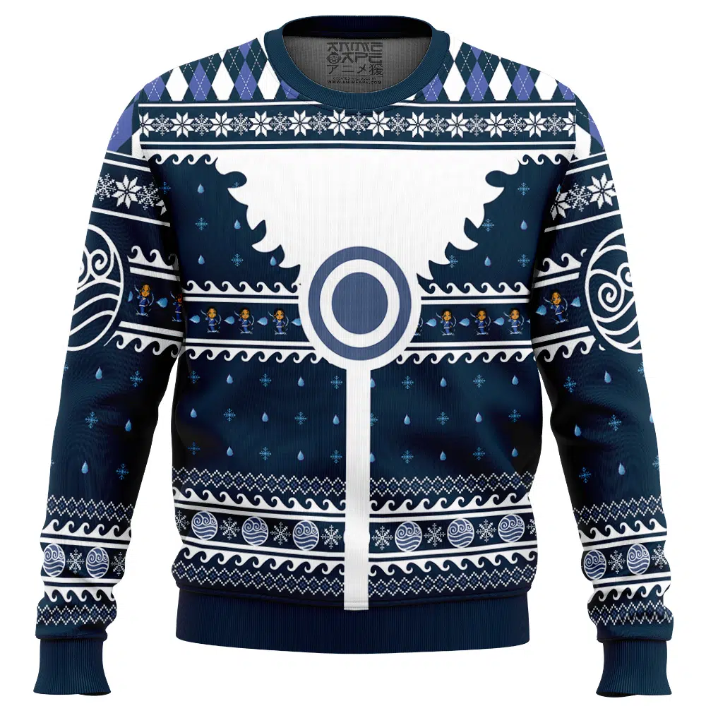 Buildercar - Waterbender Avatar the Last Airbender Ugly Christmas Sweater