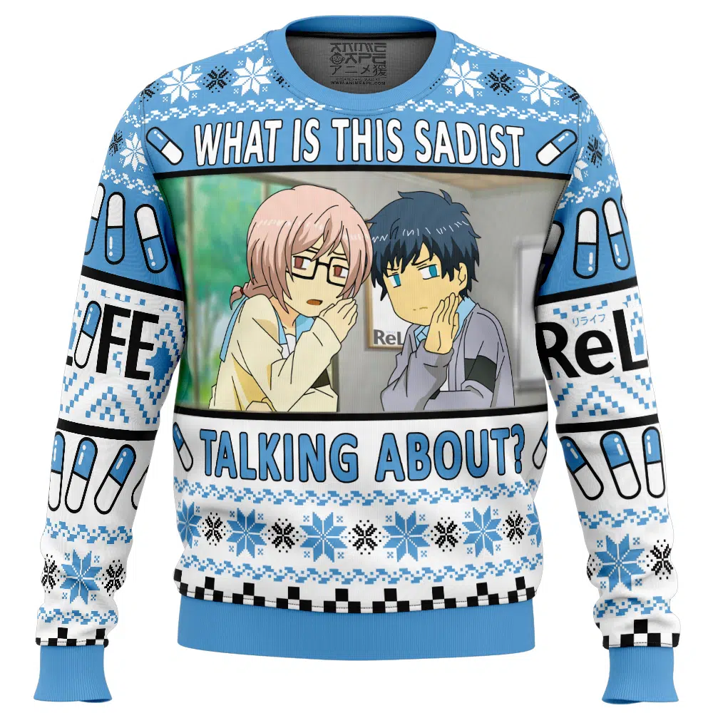 Buildercar - What is this Sadist Talking About Relife Ugly Christmas Sweater