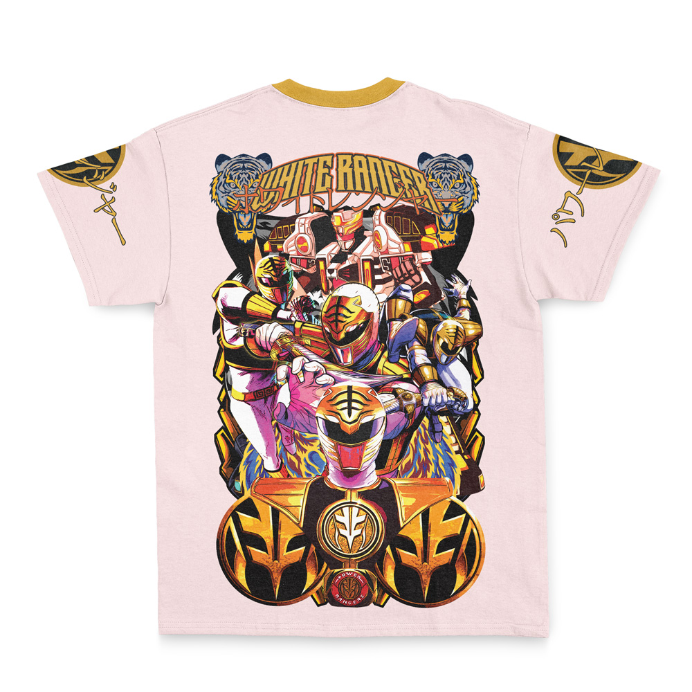 Buildercar - White Ranger Mighty Morphin Power Rangers Streetwear T-Shirt