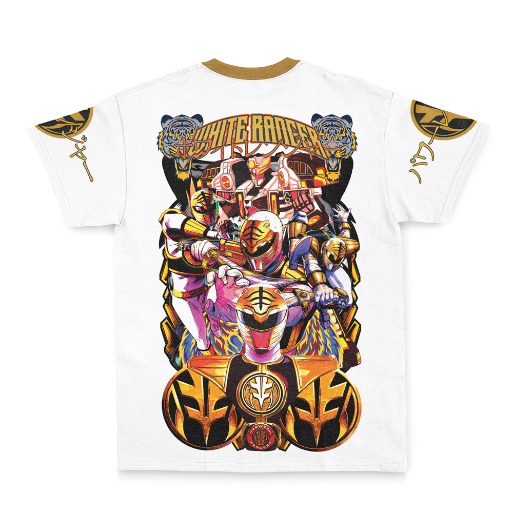 Buildercar - White Ranger V2 Mighty Morphin Power Rangers Streetwear T-Shirt