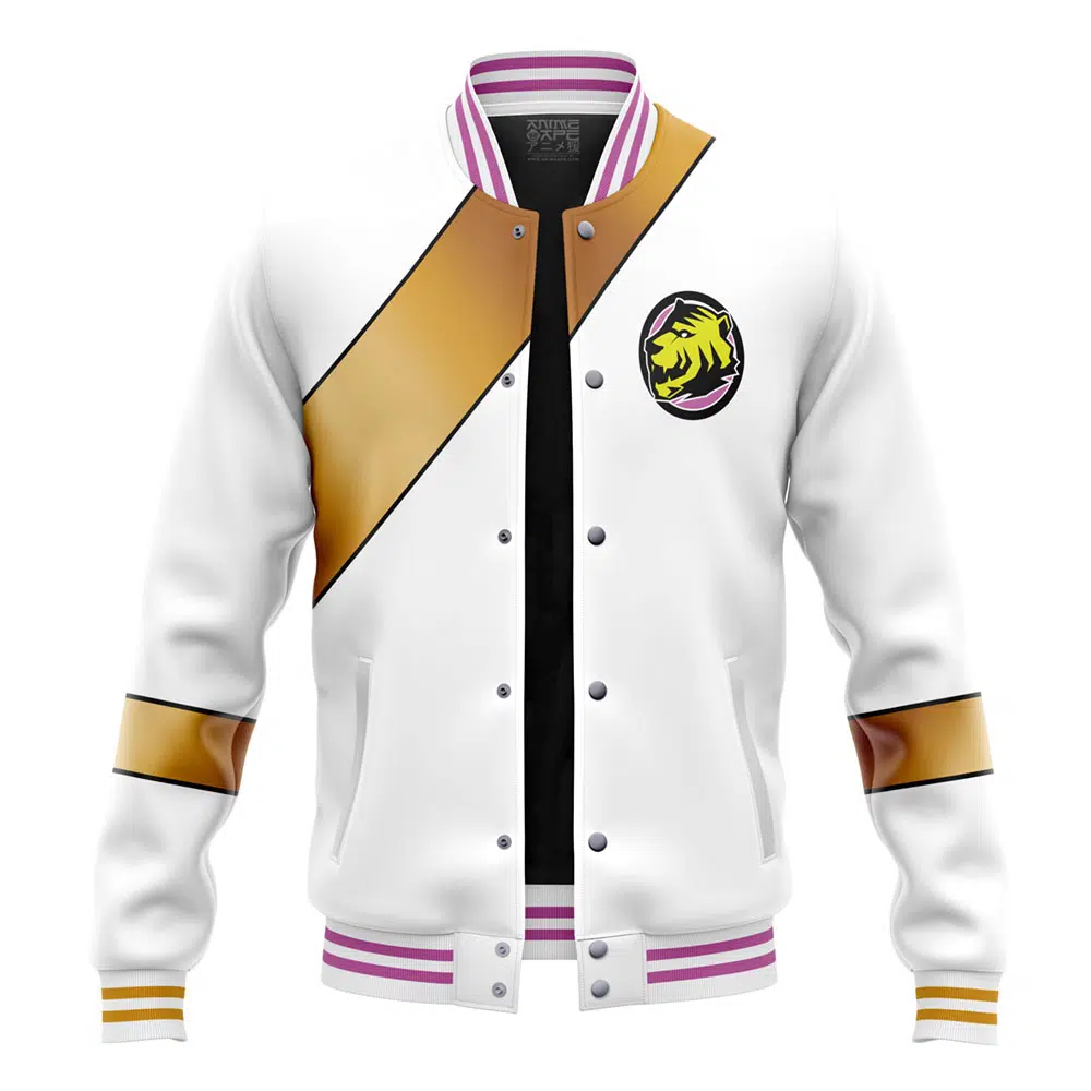 Buildercar - White Ranger Wild Force Power Rangers Varsity Jacket