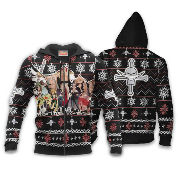 Buildercar - Whitebeard Pirates Ugly Christmas Sweater One Piece Anime 1k489 Fan Gift Stylist Unisex Cartoon Graphic Outfits Aop 3d Hoodie 2117