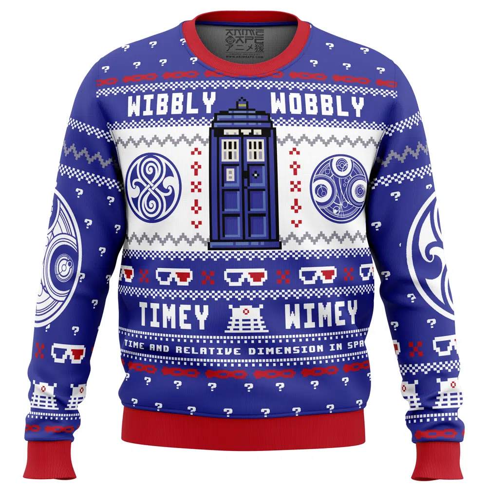 Buildercar - Wibbly Wobbly Doctor Who Ugly Christmas Sweater
