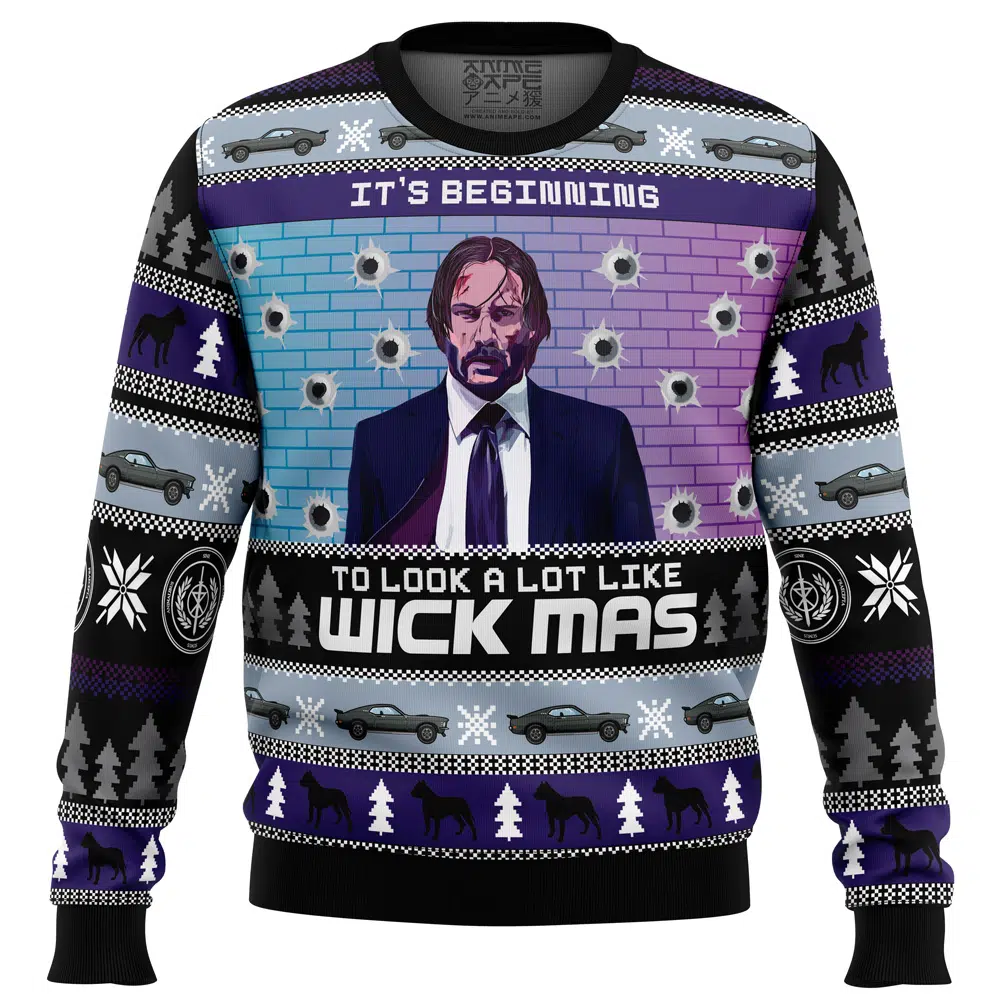 Buildercar - Wick-Mas John Wick Ugly Christmas Sweater