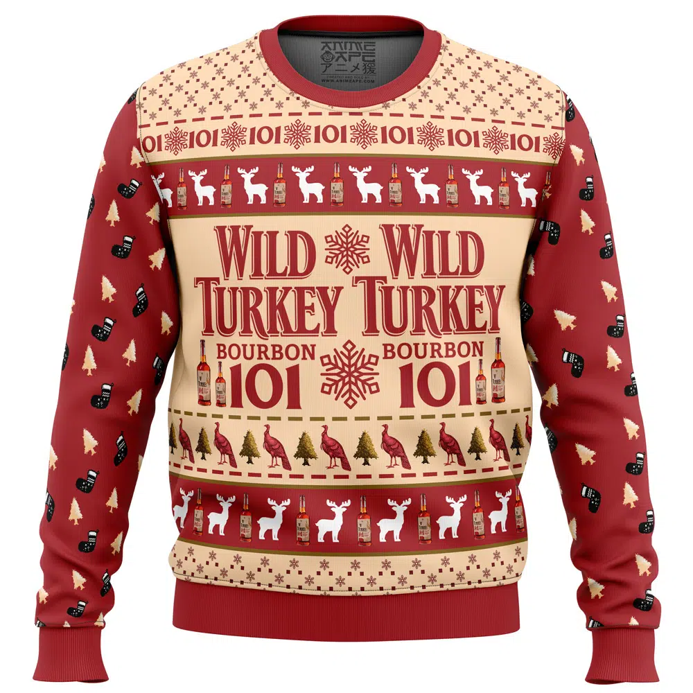 Buildercar - Wild Turkey Bourbon Ugly Christmas Sweater