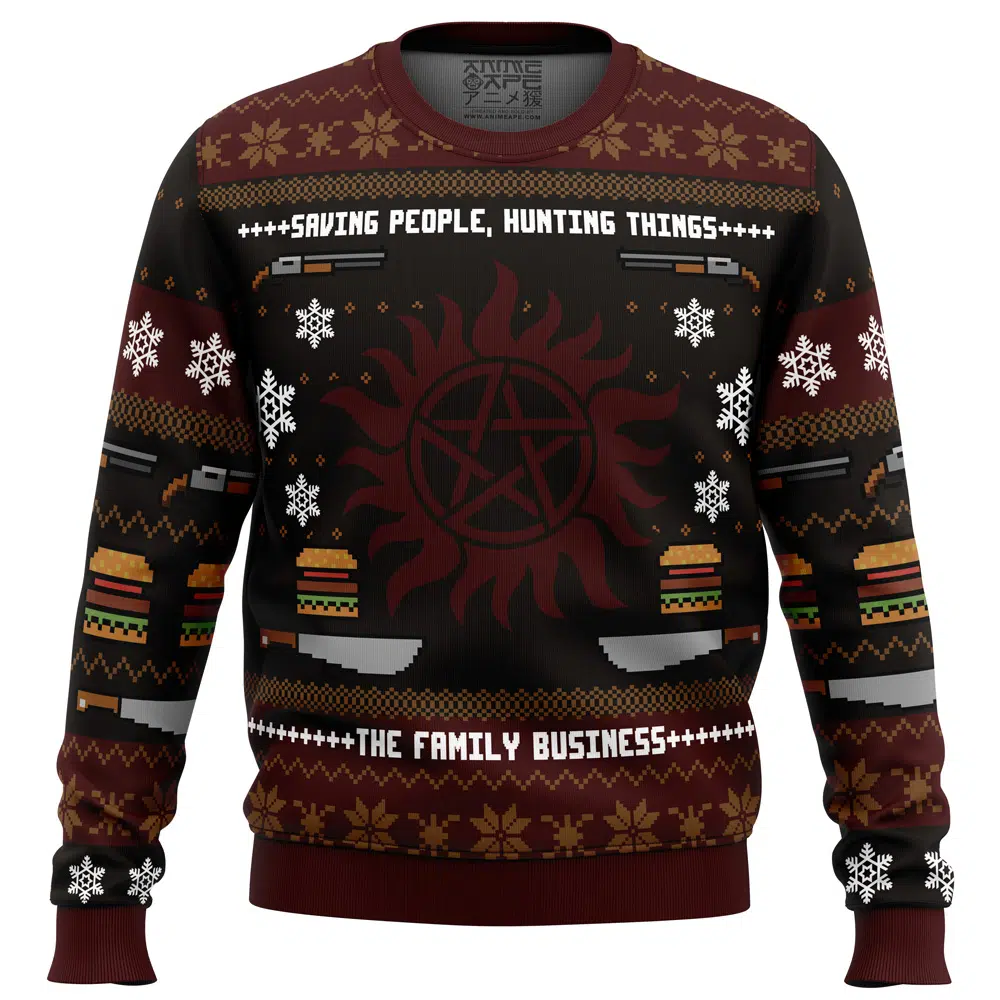 Buildercar - Winchester Christmas Supernatural Ugly Christmas Sweater