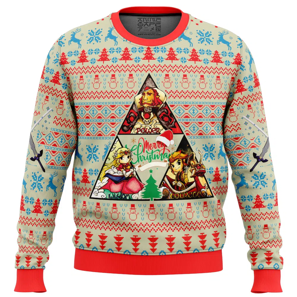 Buildercar - Wind Waker Triangle Zelda Ugly Christmas Sweater