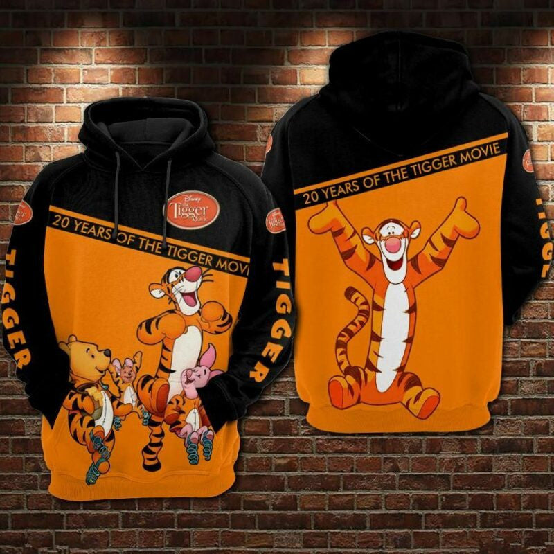 Buildercar - Winnie The Pooh 20 Years Of The Tigger Movie Over Print 3d Hoodie