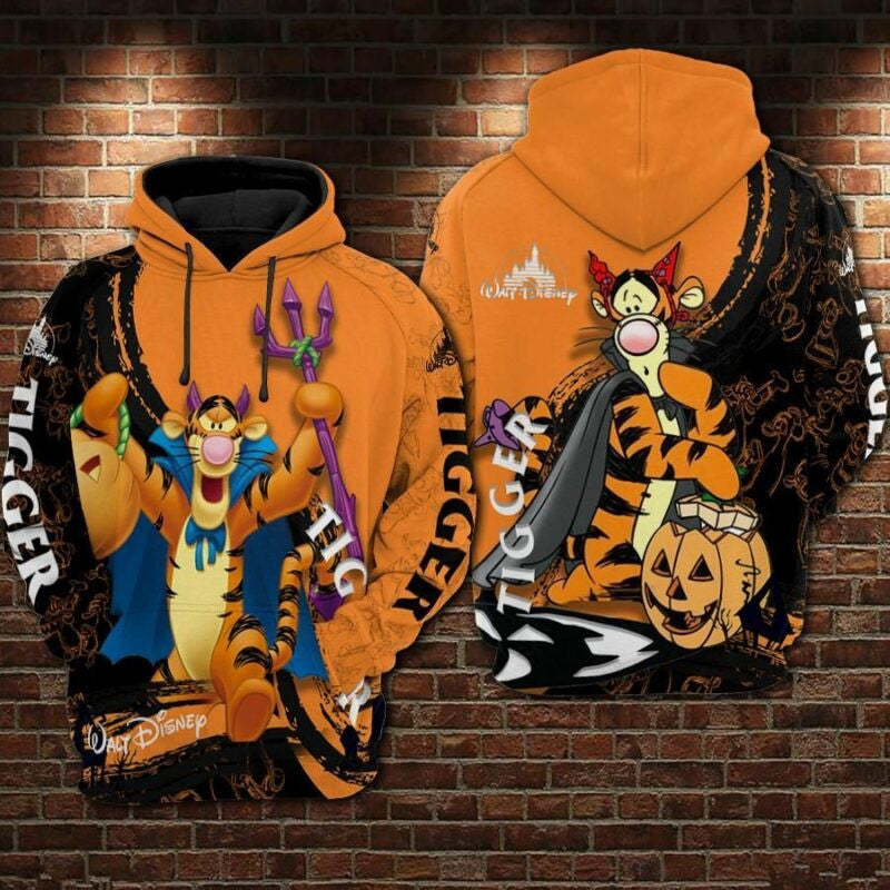 Buildercar - Winnie The Pooh Cartoon Tigger Over Print 3d Hoodie