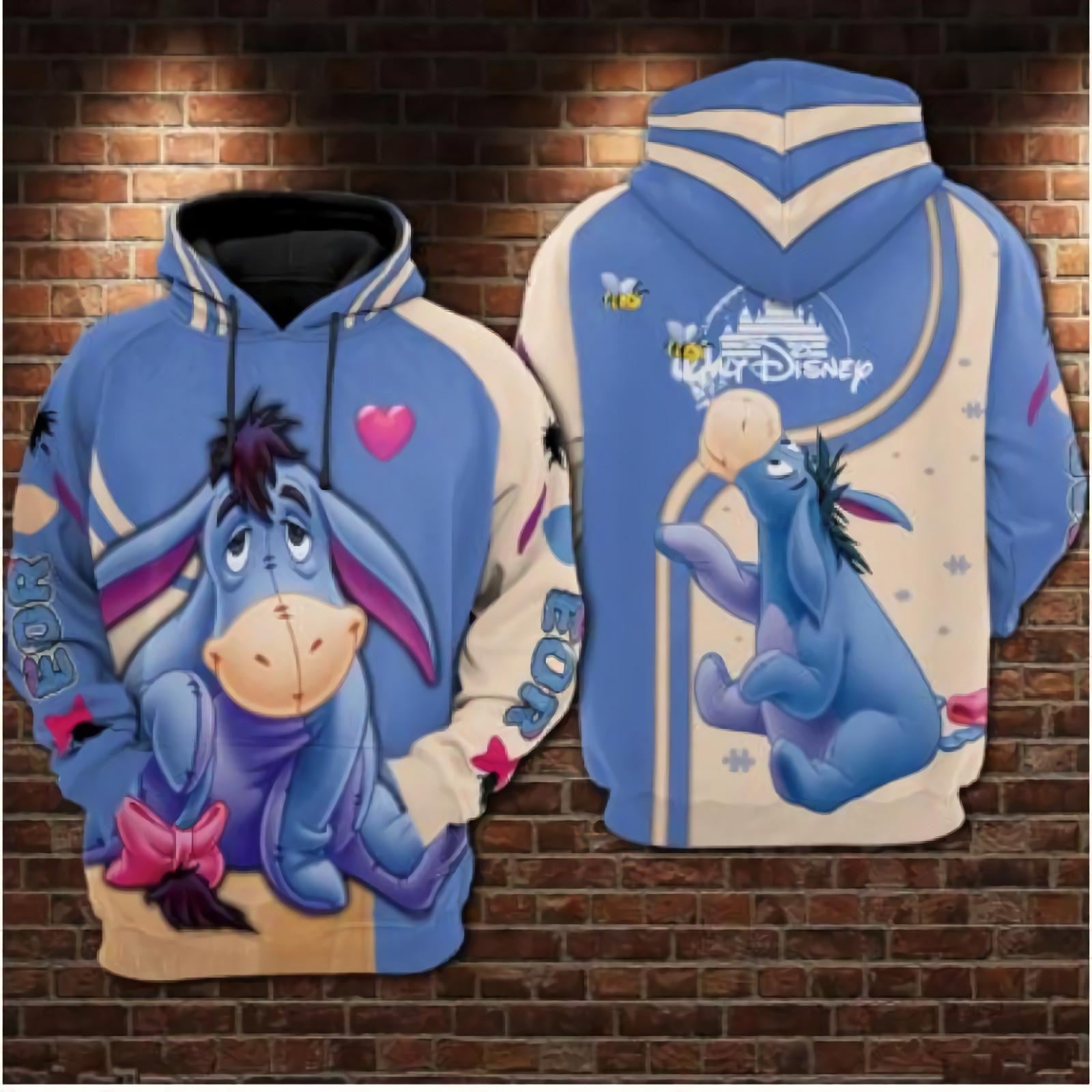 Buildercar - Winnie The Pooh Disney, Cute Eeyore All Over Print Hoodie
