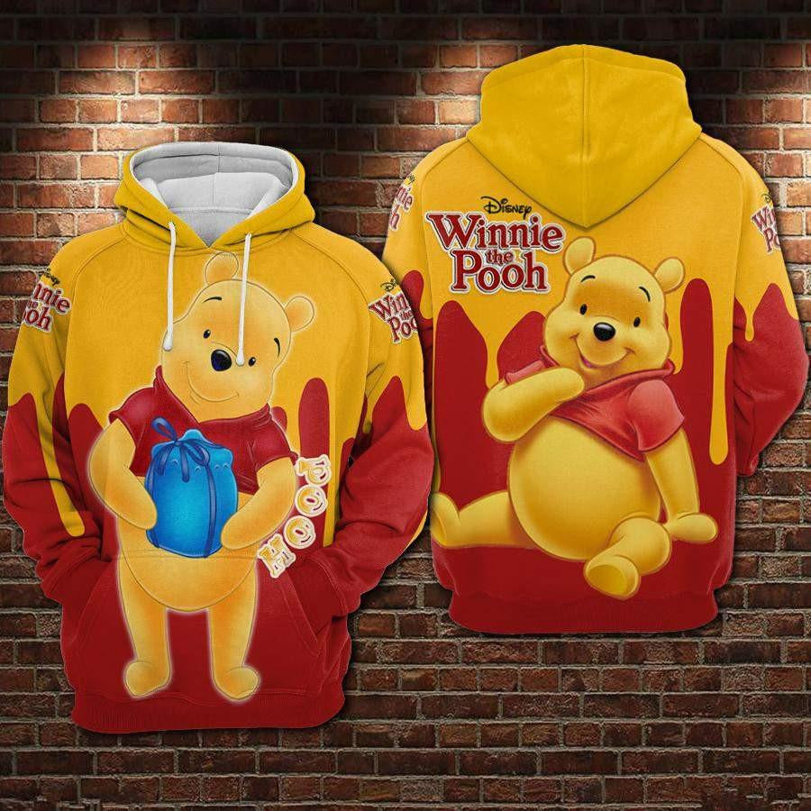 Buildercar - Winnie The Pooh Disney, Cute Pooh Hunny Gift Ver62 Aop Hoodie