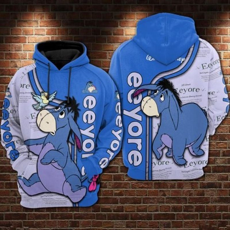 Buildercar - Winnie The Pooh Eeyore 3d Hoodie 2