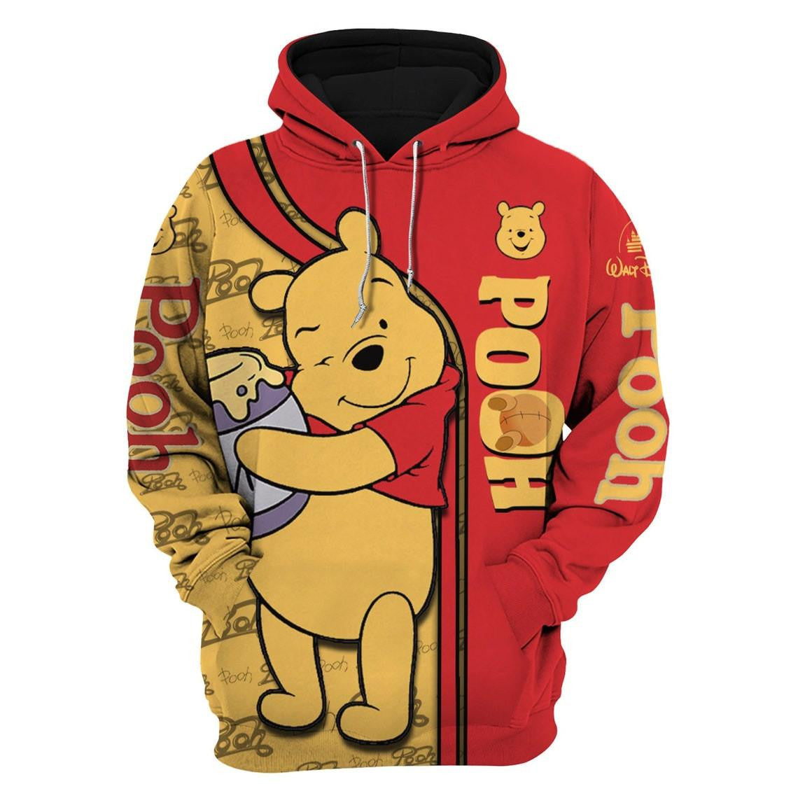 Buildercar - Winnie The Pooh Fan Gift, Winnie The Pooh Gift, Stylist Unisex Cartoon Graphic Outfits Aop Hoodie