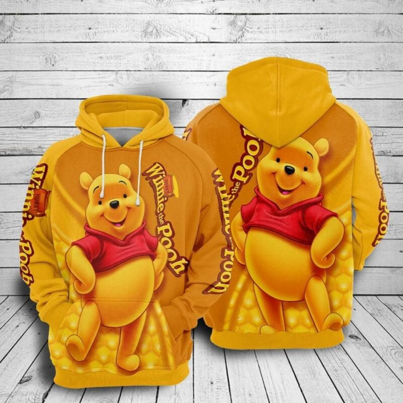 Buildercar - Winnie The Pooh Hony 1 Over Print 3d Hoodie