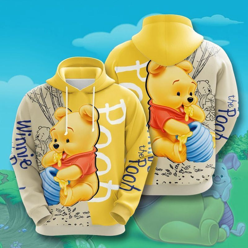 Buildercar - Winnie The Pooh Limited Edition Over Print 3d Hoodie 747