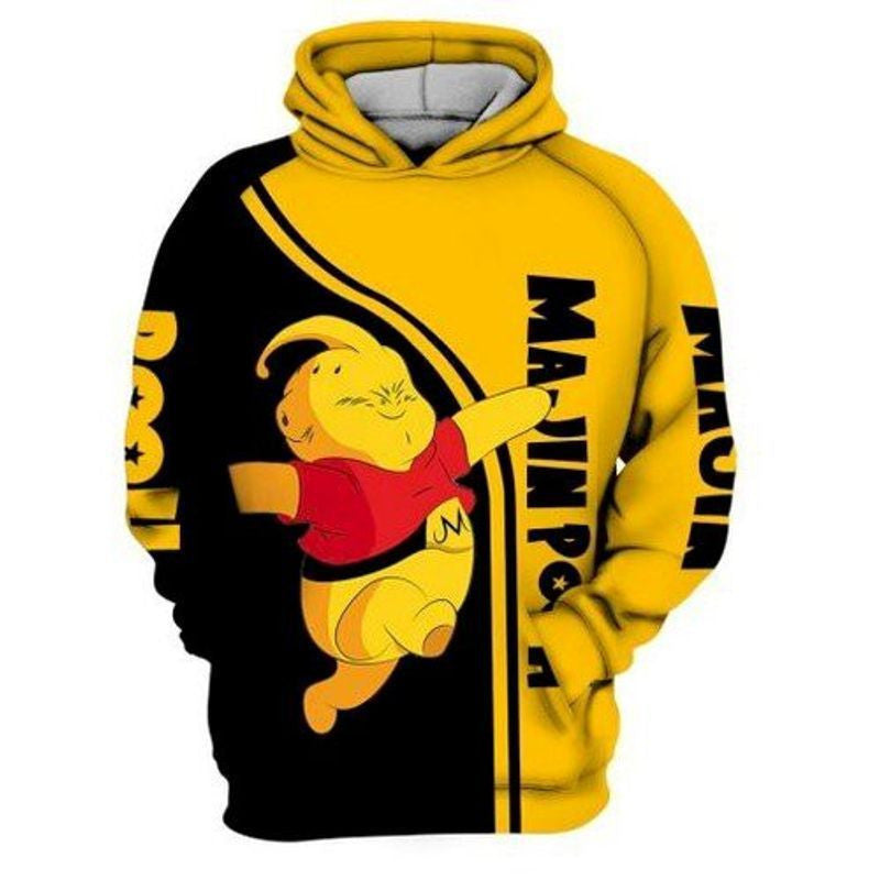 Buildercar - Winnie The Pooh Majin Buu Dragon Ball Z 3d Hoodie 2