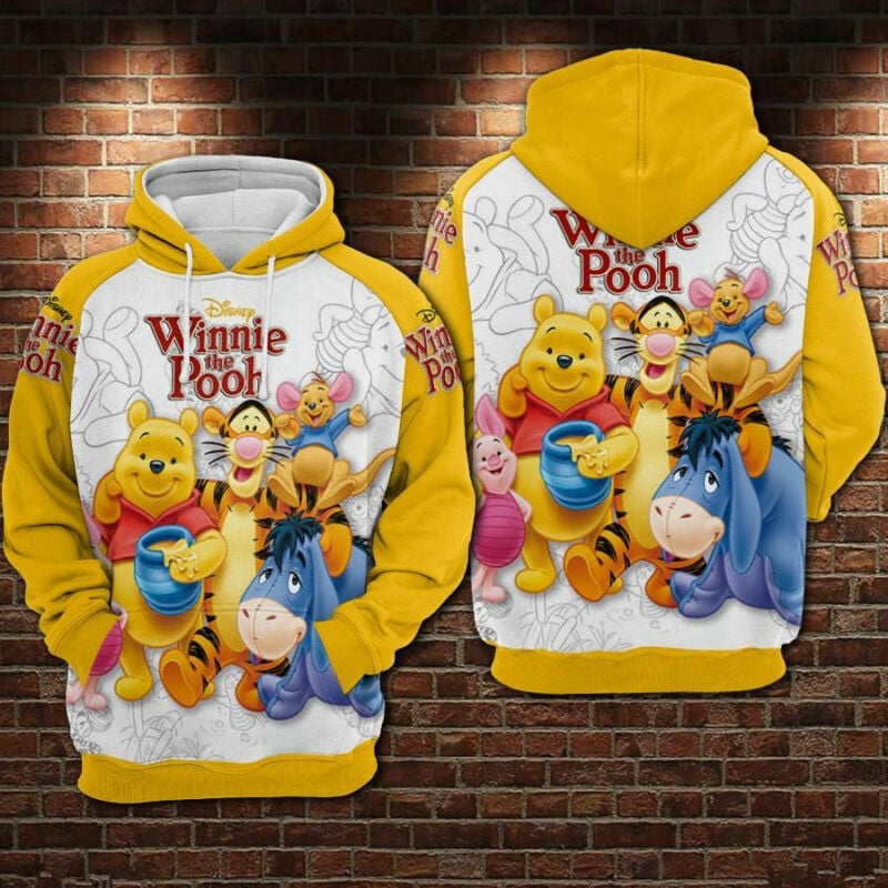 Buildercar - Winnie The Pooh Movie Disney 3 Over Print 3d Hoodie