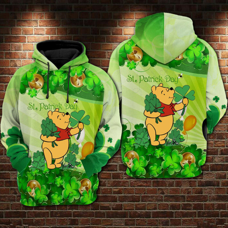 Buildercar - Winnie The Pooh Patrick's Day - Hoodies 53
