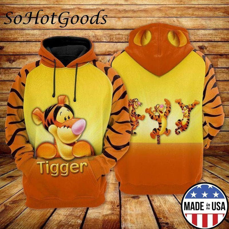 Buildercar - Winnie The Pooh Tigger 3d Hoodie 751
