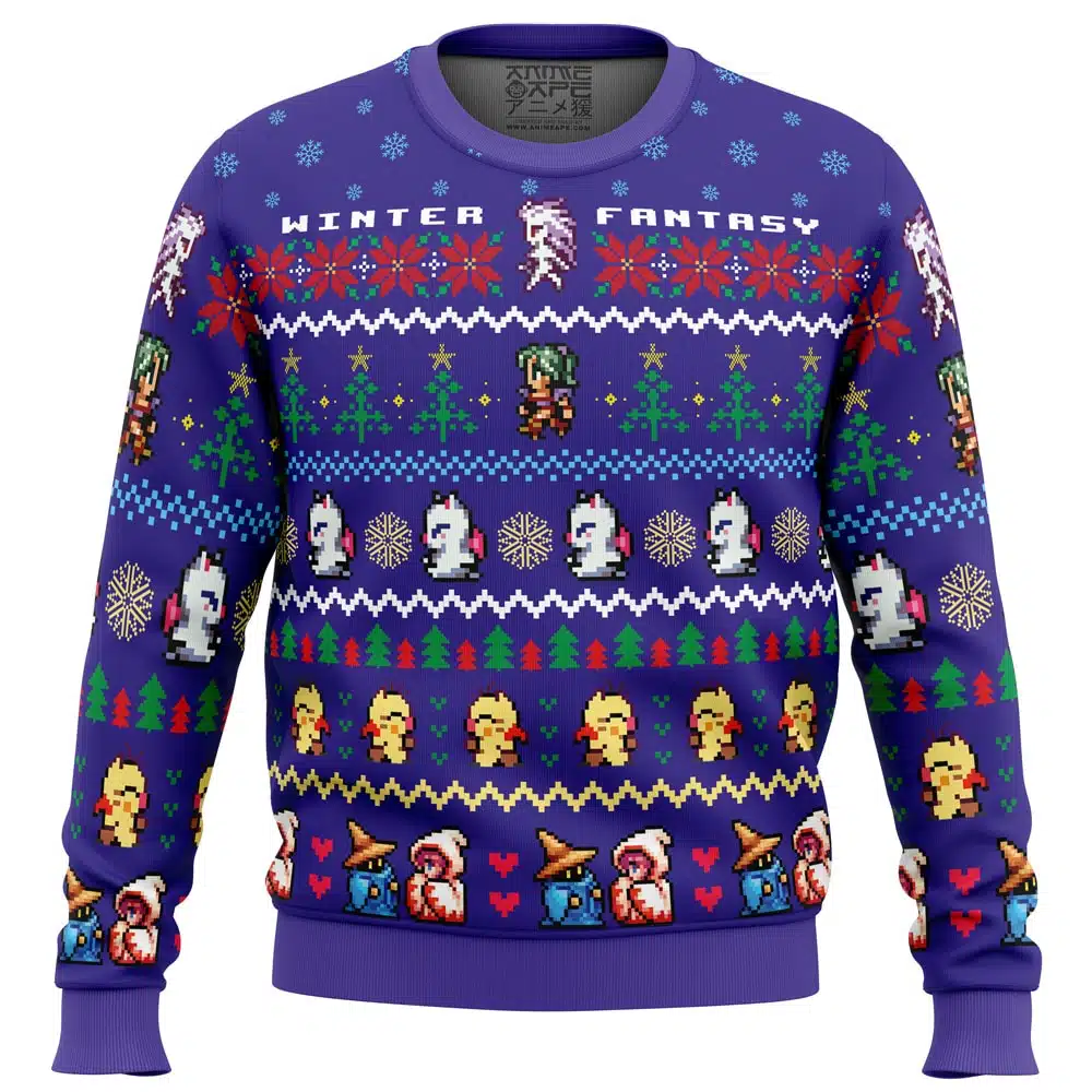 Buildercar - Winter Fantasy Final Fantasy Ugly Christmas Sweater