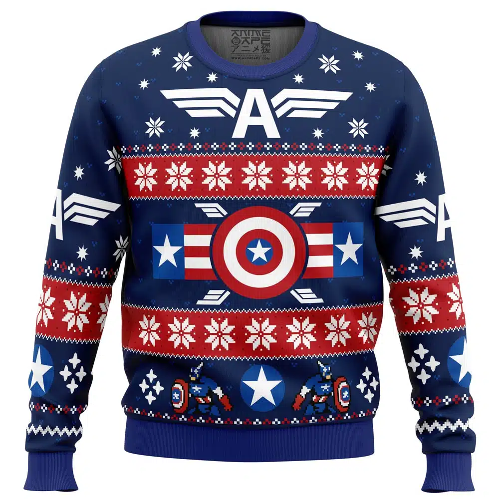 Buildercar - Winter Soldier Captain America Marvel Ugly Christmas Sweater