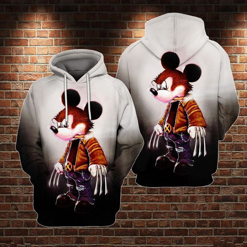 Buildercar - Wolverine Logan Marvel Mickey Disney Over Print 3d Hoodie
