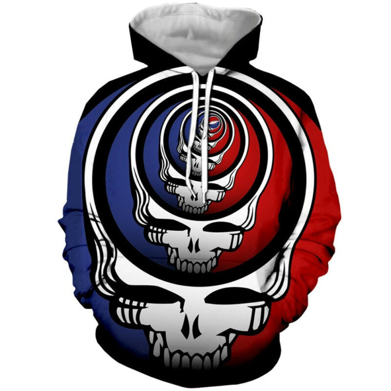 Buildercar -  Women Men 3d Print Grateful Dead Blues For Allah Hoodies 01