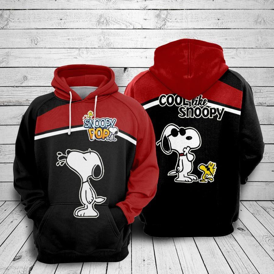Buildercar - Woodstock And Snoopy Pop Cool Like Snoopy Over Print 3d Hoodie