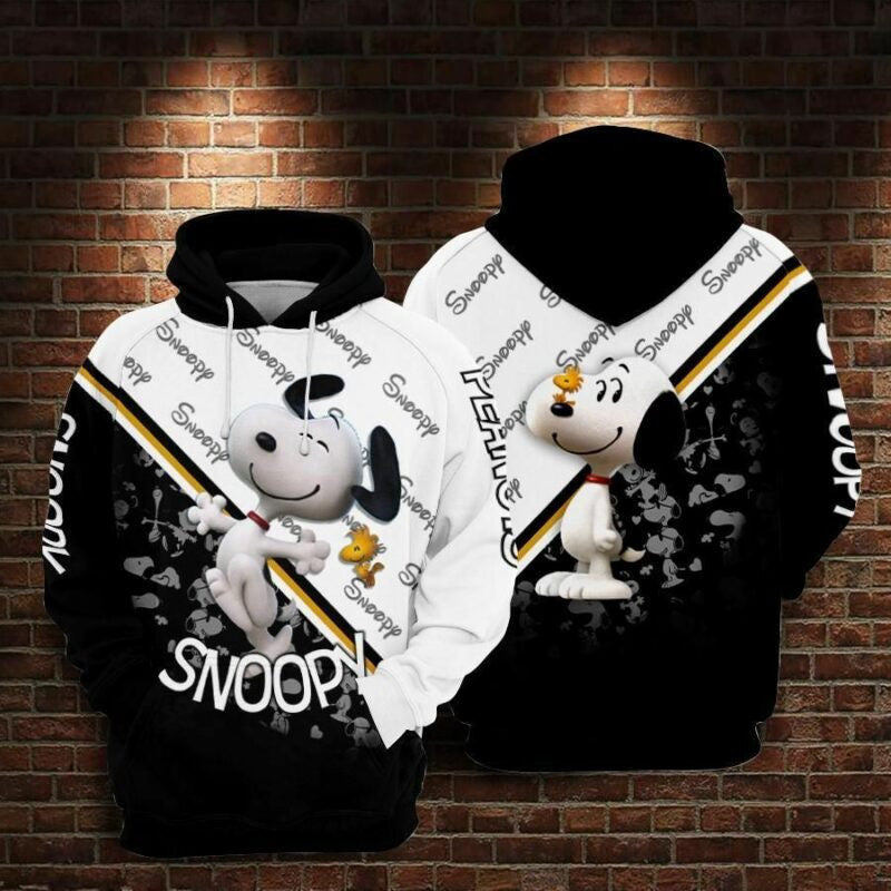 Buildercar - Woodstock Snoopy Cartoon Peanuts 1 Over Print 3d Hoodie