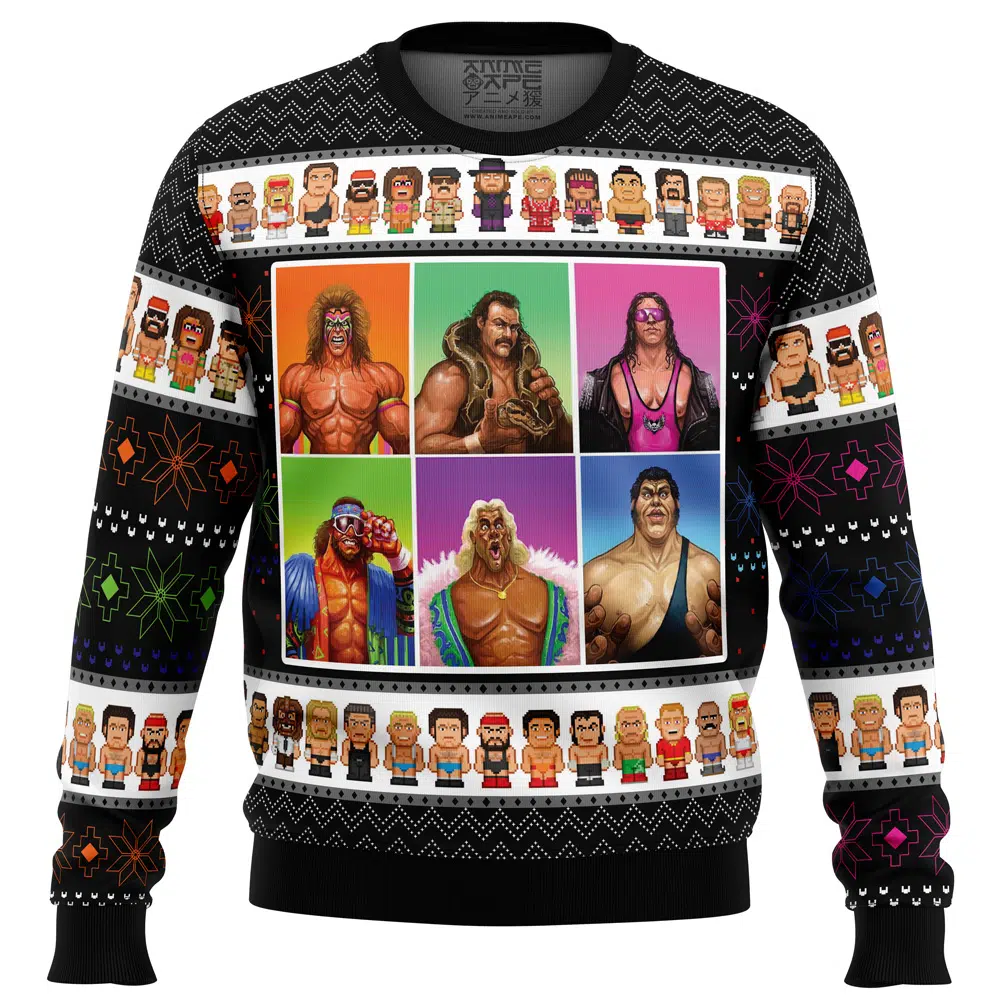 Buildercar - WWF Wrestling Legends Ugly Christmas Sweater