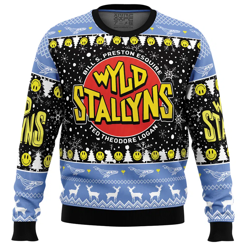 Buildercar - Wyld Stallyns Bill & Ted's Excellent Adventure Ugly Christmas Sweater