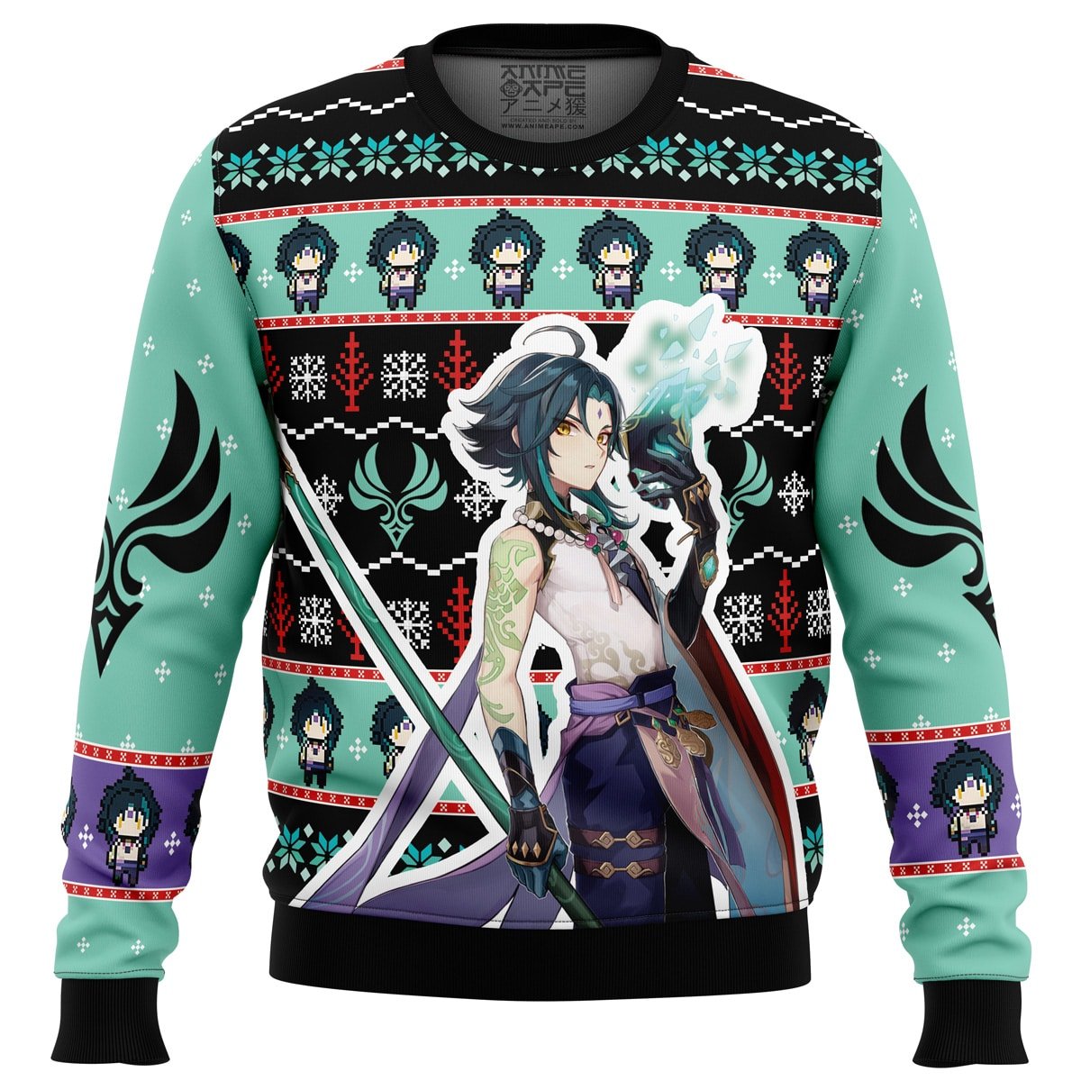 Buildercar - Xiao Genshin Impact Ugly Christmas Sweater