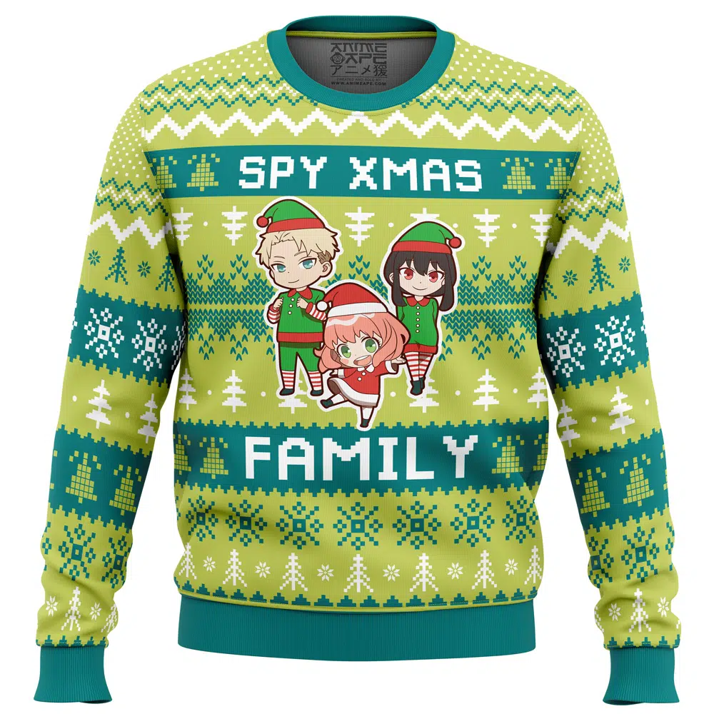 Buildercar - Xmas Family Spy X Family Ugly Christmas Sweater