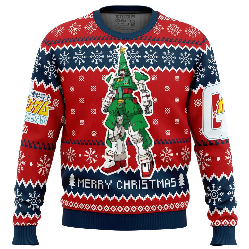 Buildercar - Xmas Tree Gundam Ugly Christmas Sweater