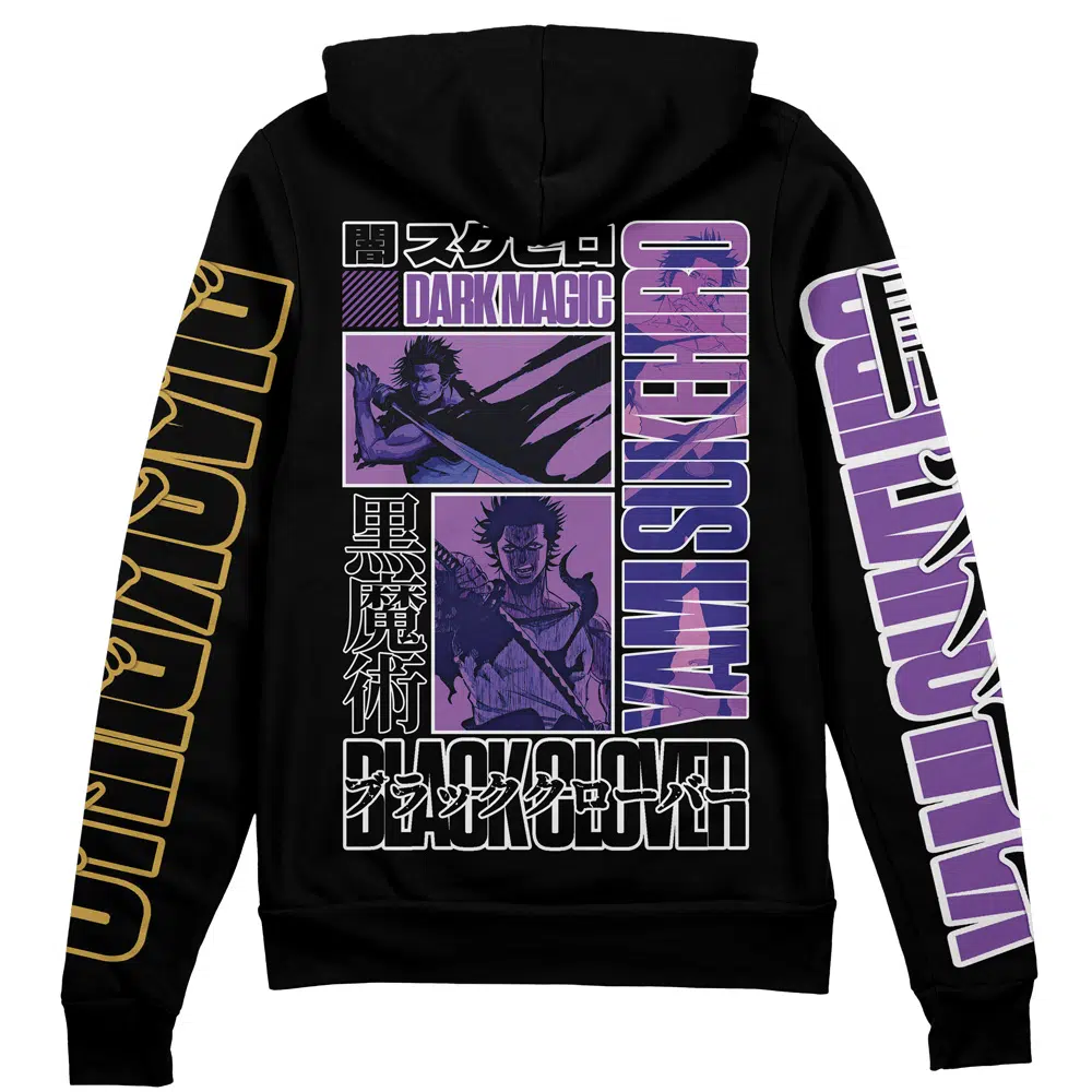 Buildercar - Yami Sukehiro Black Clover Streetwear Zip Hoodie Jacket