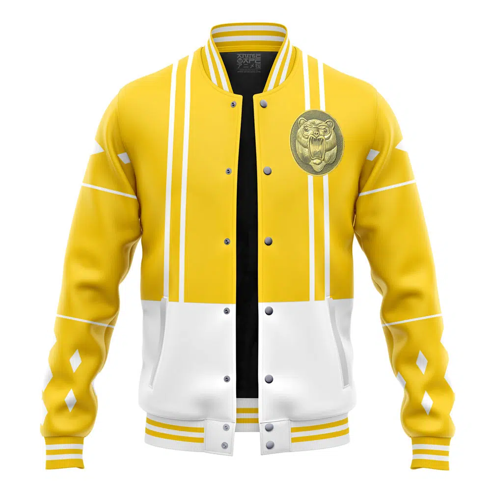 Buildercar - Yellow Ranger Ninjetti Power Rangers Varsity Jacket