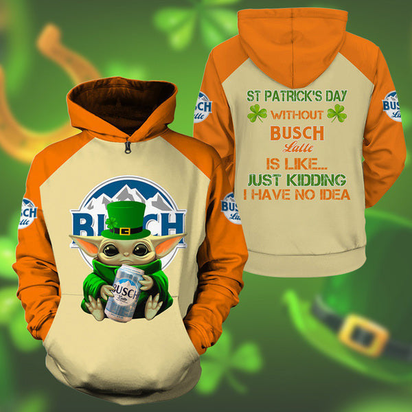 Buildercar - Yoda Busch Latte St Patrick Day Hoodie, Gift For Fan 3d All Over Print Shirt Hoodie 2008