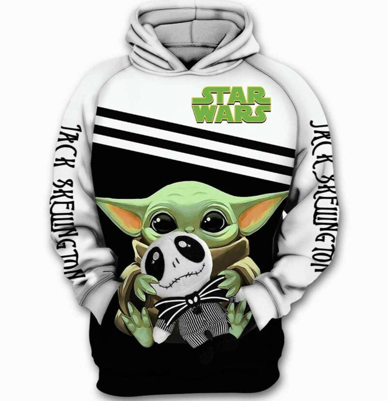 Buildercar - Yoda Star Wars Jack Skellington The Nightmare Before Christmas For Fan 3d Hoodie