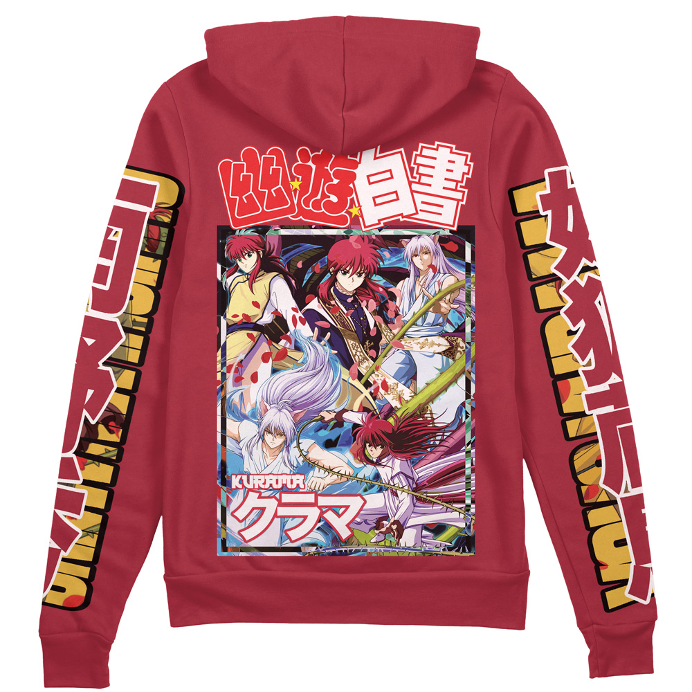 Buildercar - Yoko Kurama Yuyu Hakusho Streetwear Zip Hoodie Jacket