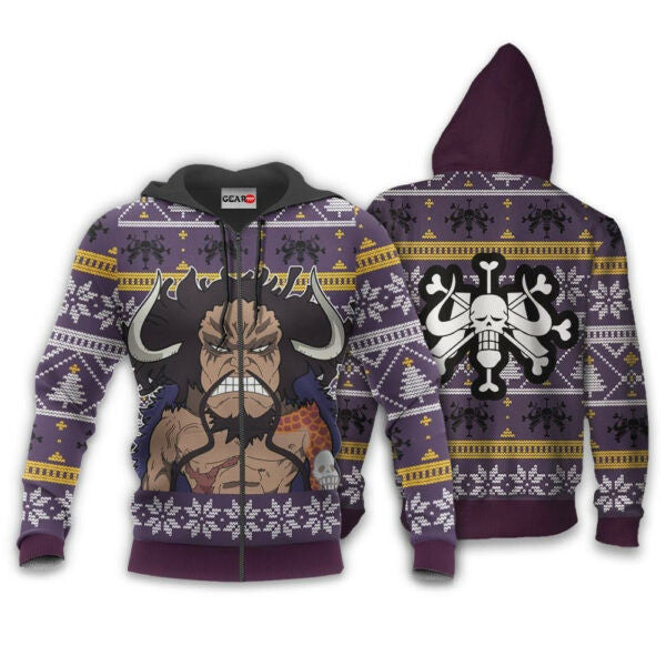 Buildercar - Yonko Kaido Ugly Christmas Sweater One Piece Anime 1k496 Fan Gift Stylist Unisex Cartoon Graphic Outfits Aop 3d Hoodie 2168