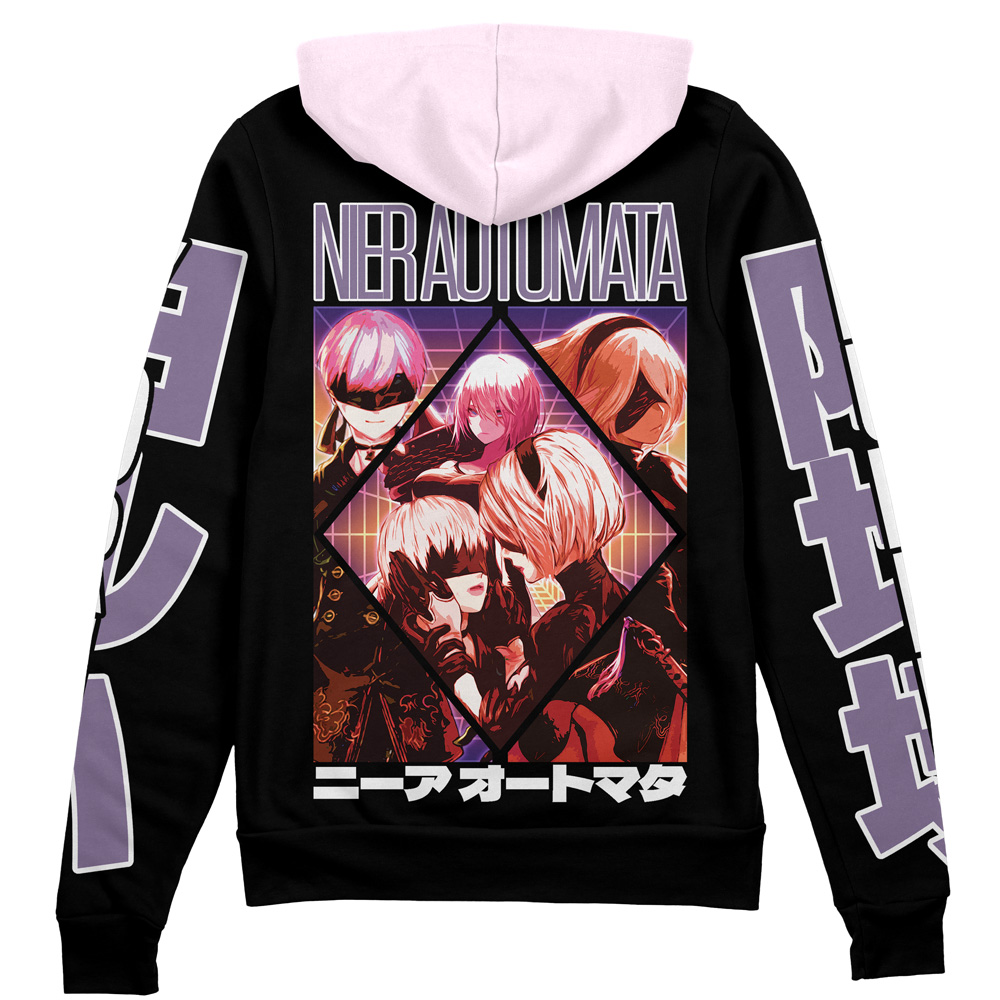 Buildercar - Yorha Units Nier Automata Streetwear Zip Hoodie Jacket